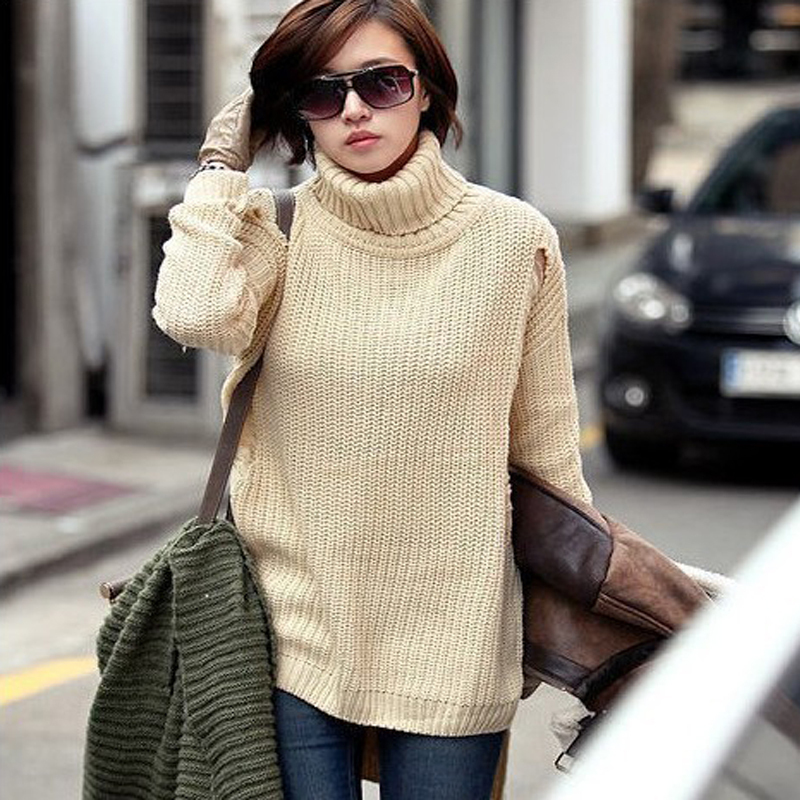 Siyuan 2013 trend of turtleneck loose plus size casual medium-long pullover sweater y2156