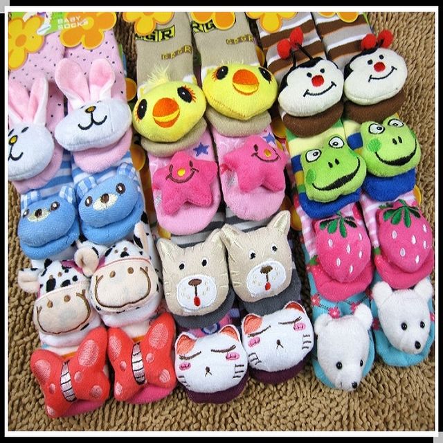 Size 0-2 Free shipping Baby Socks with animal Baby Outdoor Shoes Baby Anti-slip Walking Sock Children Stocking kid's gift
