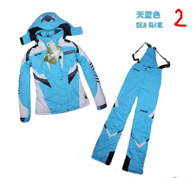 Ski suit + ski pants of female money suit cold protective clothing