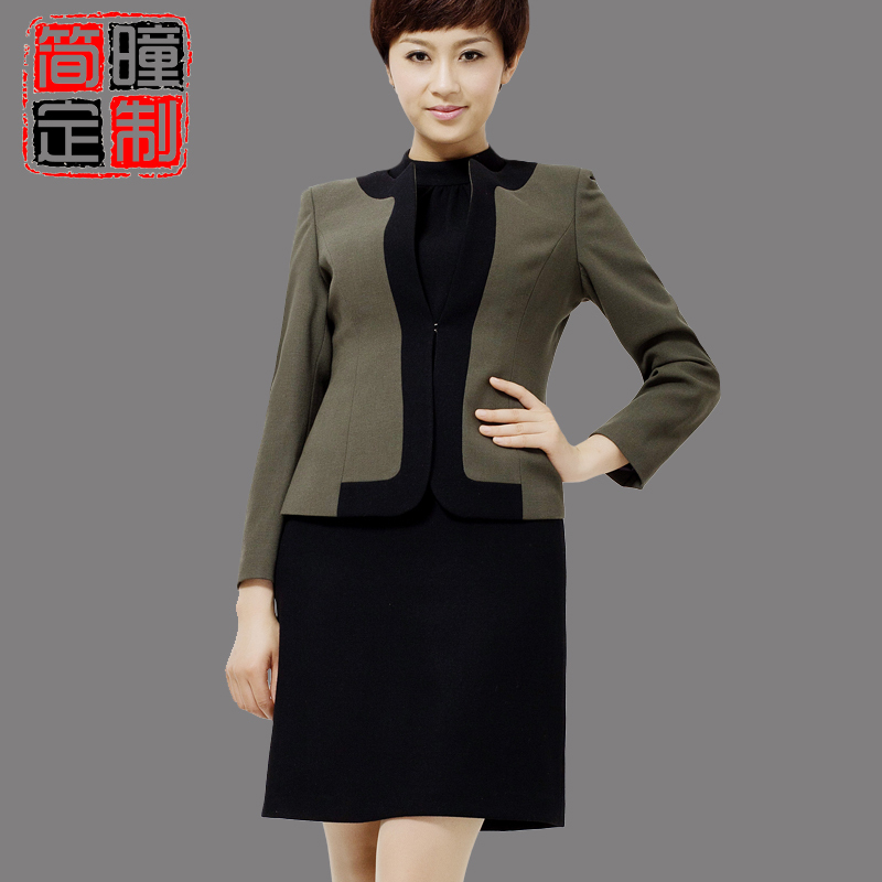 Skirt autumn clothing elegant fashion one-piece dress work wear ol set plus size a153