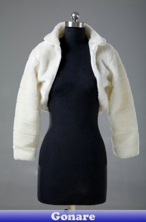 SL016 Gonare Free Shipping New Ivory Faux Fur Wrap Shrug Bolero Coat Wedding Accessories Bride Shawl