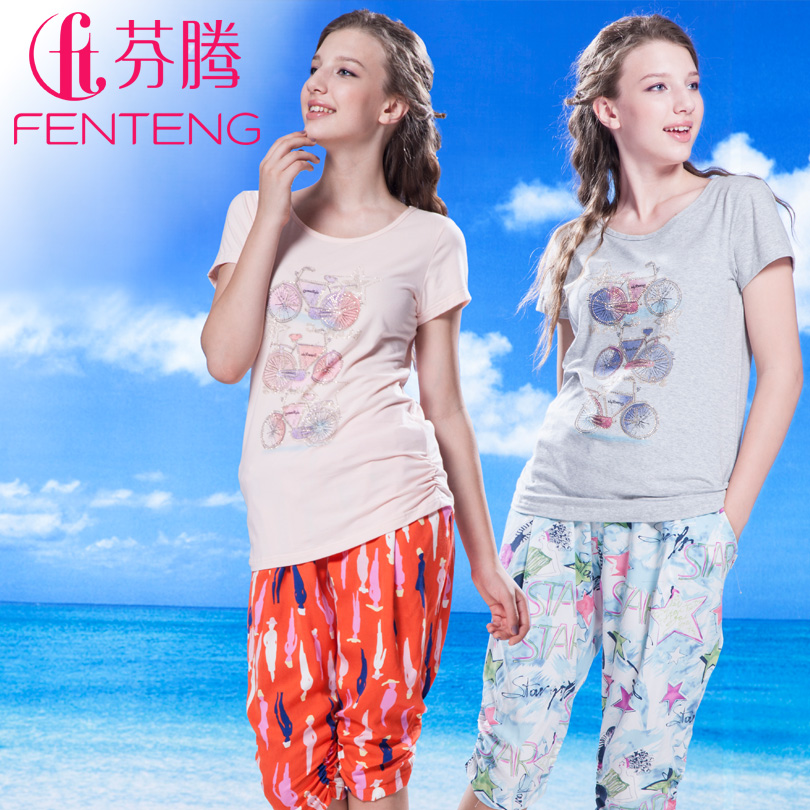 Sleepwear 2013 women's fashionable casual all-match print pants dk132105