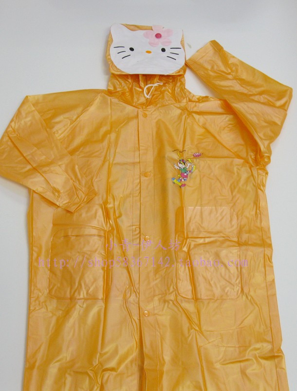 Sleeve type student school bag raincoat poncho - super cute-type