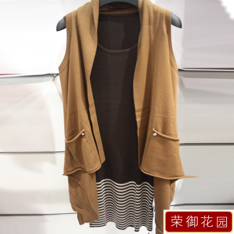 Sleeveless cardigan vest coat a2517a all-match