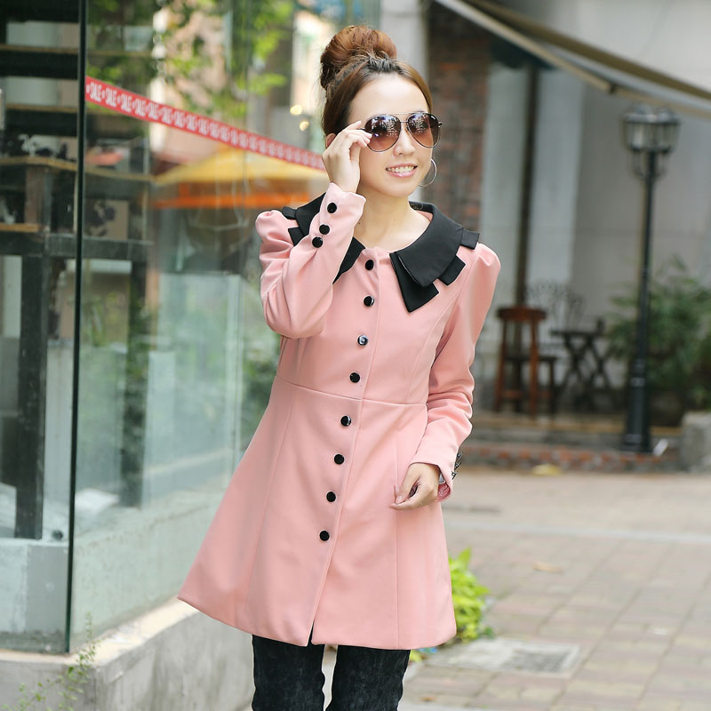 Slim medium-long plus size trench Women 2013 women's trench female outerwear autumn and winter women