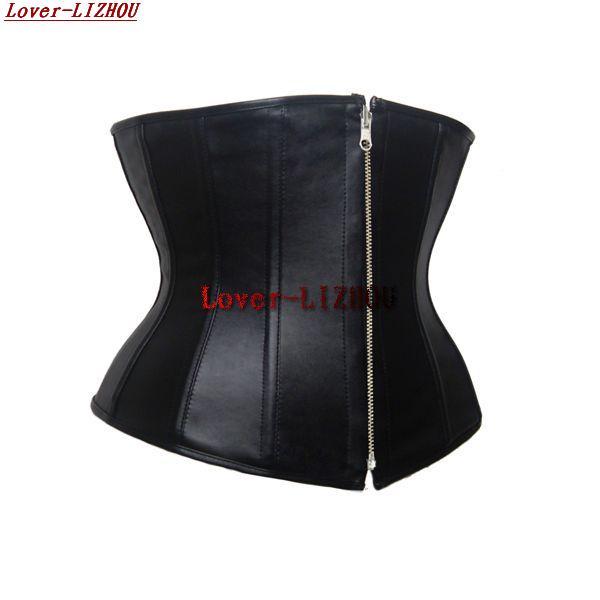 Slim waist abdomen drawing corset waist belt zipper body shaping belt clip quality leather