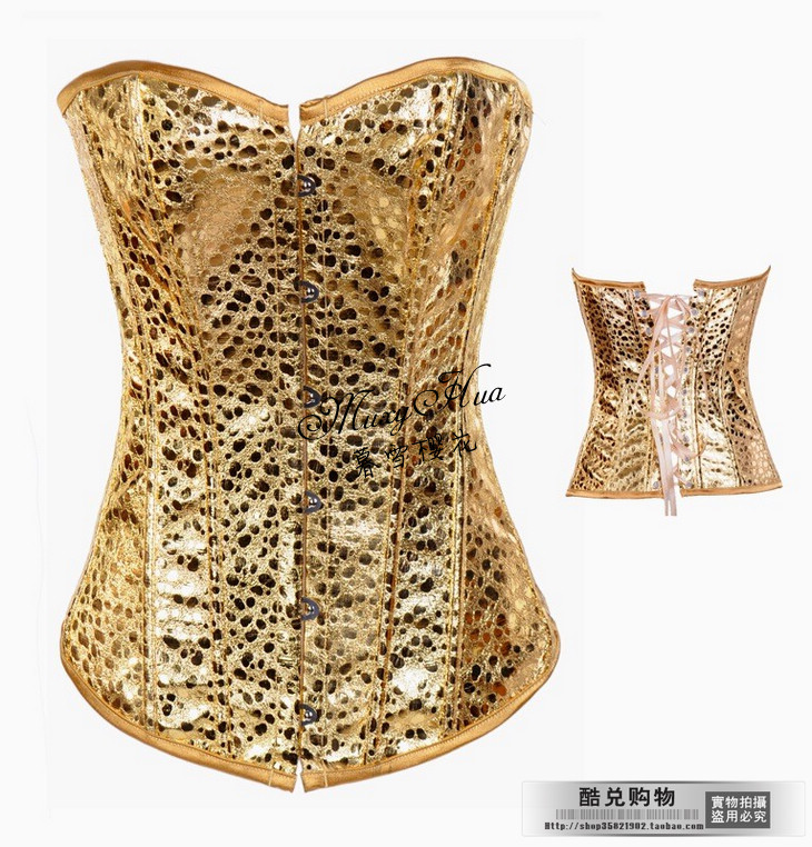 Slimming abdomen drawing body shaping corset slimming abdomen drawing no shoulder tape shapewear shaper corset gold paillette