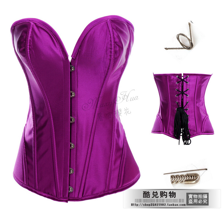 Slimming corset steel slim waist body shaping underwear tiebelt gothic style tiebelt clip