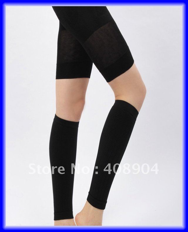 Slimming Leg Fat Burning Leg Shaper Slender Legs Black 100pairs/lot