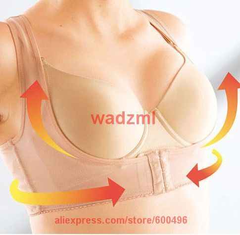 Slimming Vest Body Building Vest Bra Body Shaper breast Supporter size M and L in beige beauty breast 32pcs free shipping