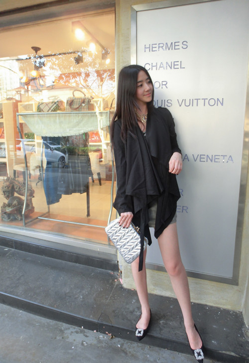 Small an317 it b+ab irregular patchwork trench