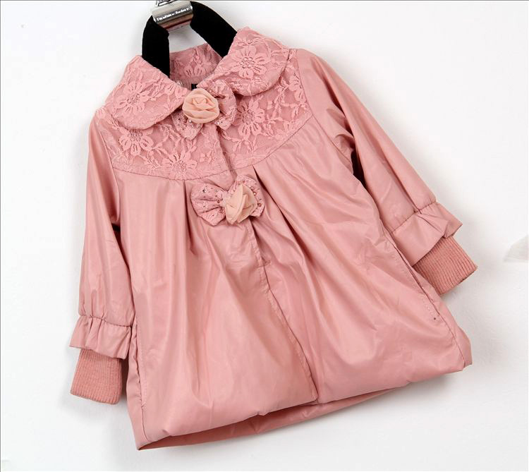 Small children's clothing female child outerwear wind and waterproof princess small trench cute shirt batwing shirt
