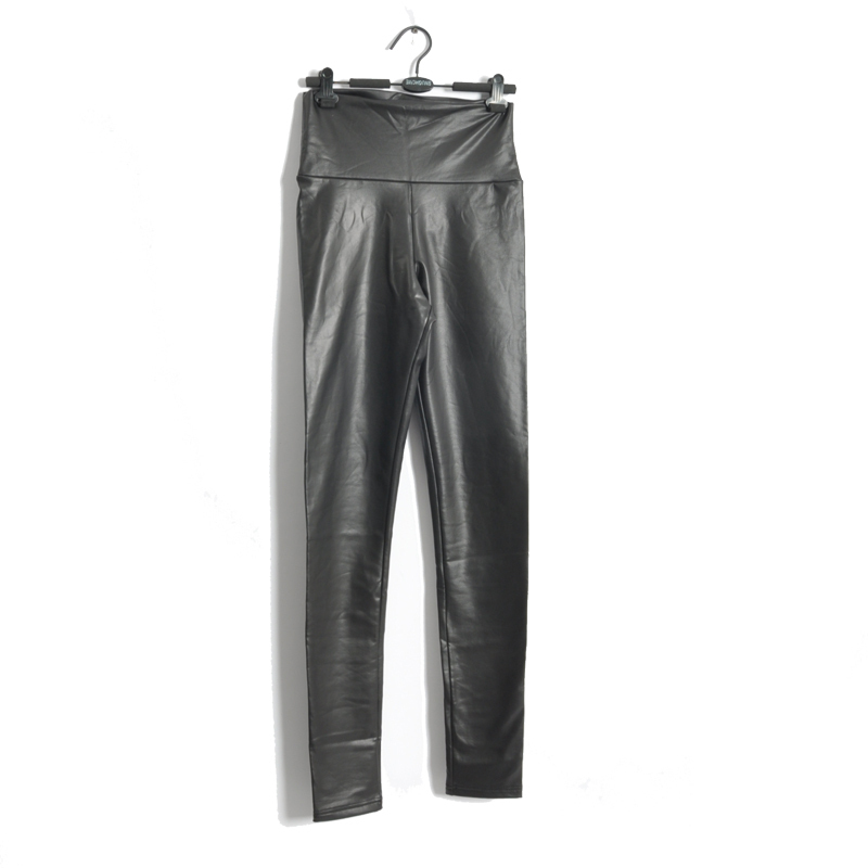 Small fashion winter thickening thermal ! brushed matt faux leather pants high waist legging bsk leather pants