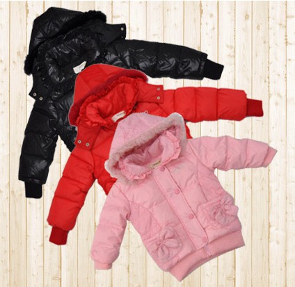 Small female child baby child down coat outerwear 5236