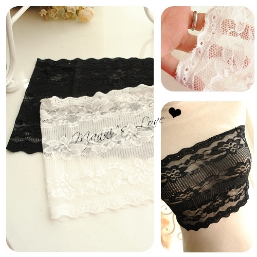 Small full lace transparent sexy lace tube top wave tube top underwear bra all-match small