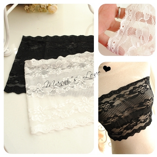 Small full lace transparent sexy lace tube top wave tube top underwear bra all-match small Free Shipping