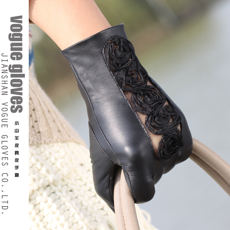 Small goat genuine leather gloves women's spring and autumn the esos thin 9228