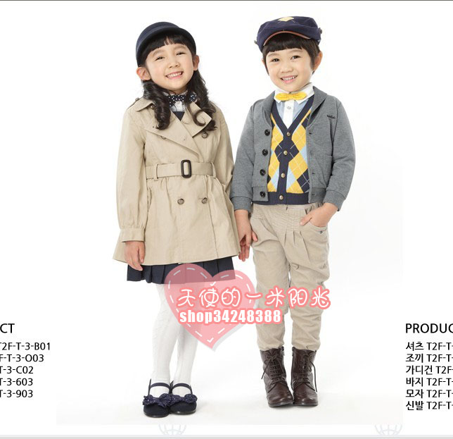Small horse twinkids female child outerwear trench child trench autumn 2012