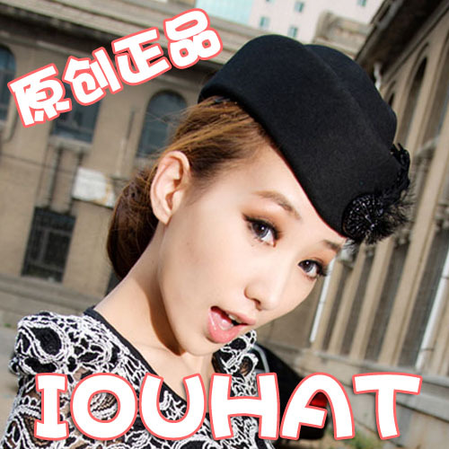 Small iouhat pure woolen fedoras vintage fashion summer hat female hat beret jazz