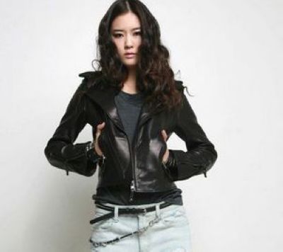 Small leather clothing female short design slim motorcycle PU leather clothing jacket outerwear ,free shipping