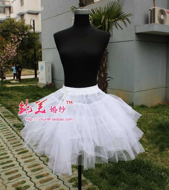 Small puff skirt short skirt slip ballet skirt design short wedding dress professional panniers