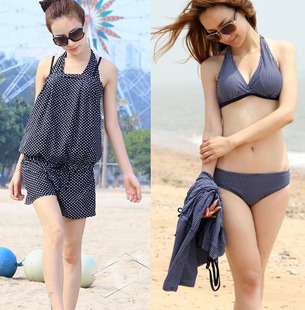 Small push up swimwear female bikini one-piece dress hot spring swimsuit