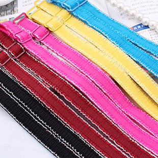 Small ruffle hem silveryarn multi-colored candy color double-shoulder cloth shoulder strap pectoral girdle underwear belt