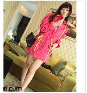 Small spring new arrival autumn 2013 waterproof windproof handsome candy chromophous trench