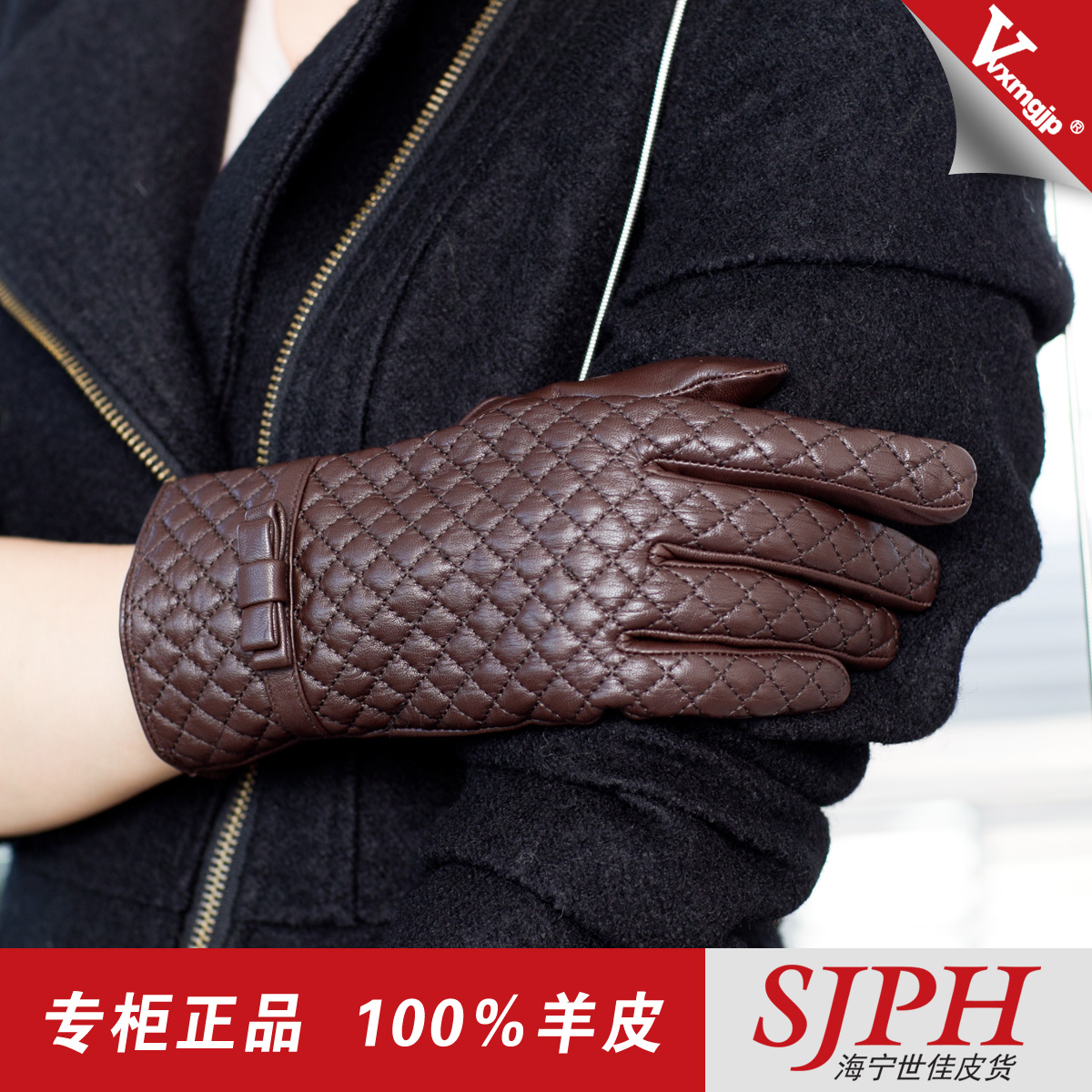 Small suede gloves female winter genuine leather gloves 2012 gloves