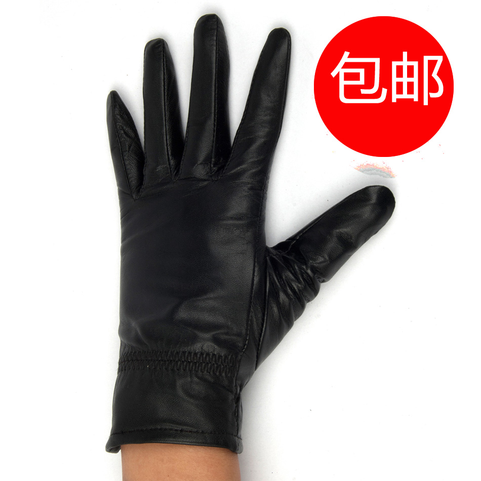 Small suede gloves female winter thermal genuine leather gloves
