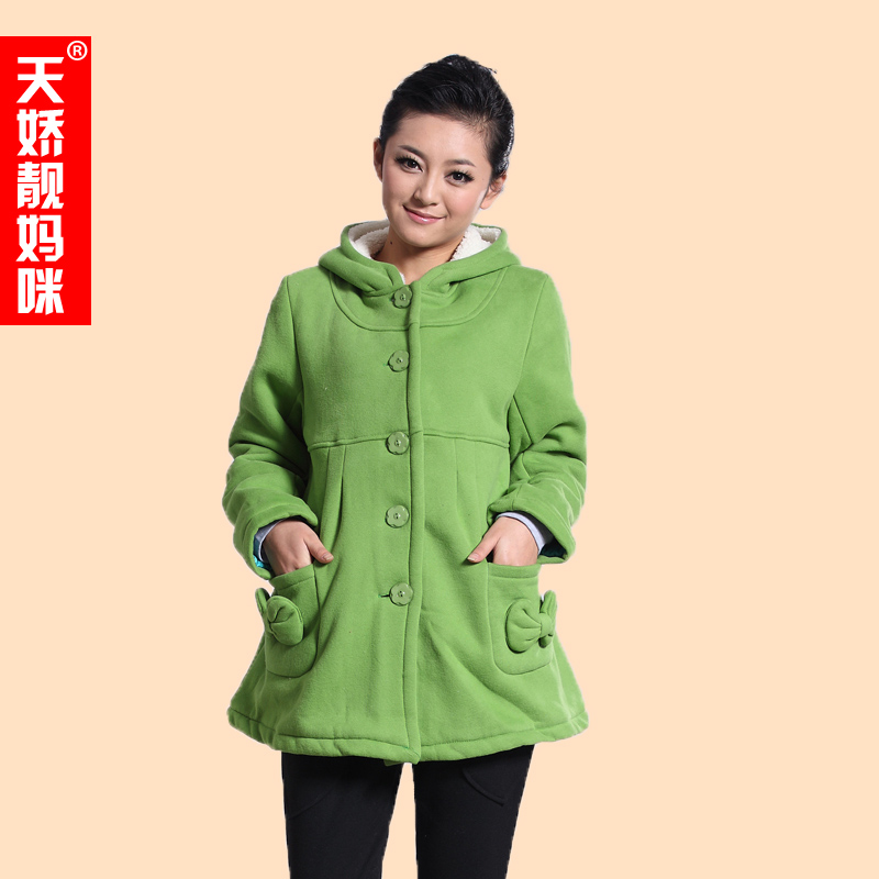Smarten mommas maternity clothing winter outerwear berber fleece thickening maternity wadded jacket cotton-padded jacket