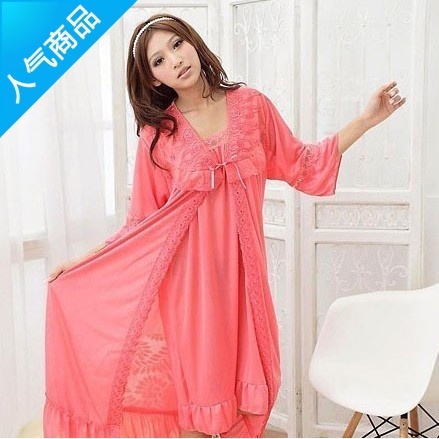 Smooth viscose robe twinset sleepwear robe nightwear