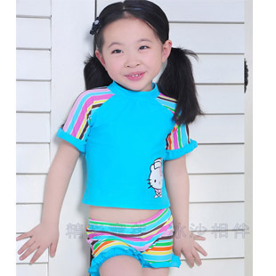 Smoothie child swimwear female hot spring child split sunscreen little girl swimwear girl swimsuit 1247