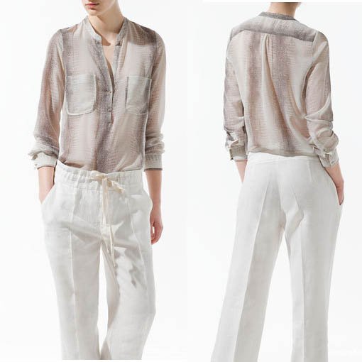 Snake Print Shirts & Blouses Women Wholesale MOQ 10 pieces