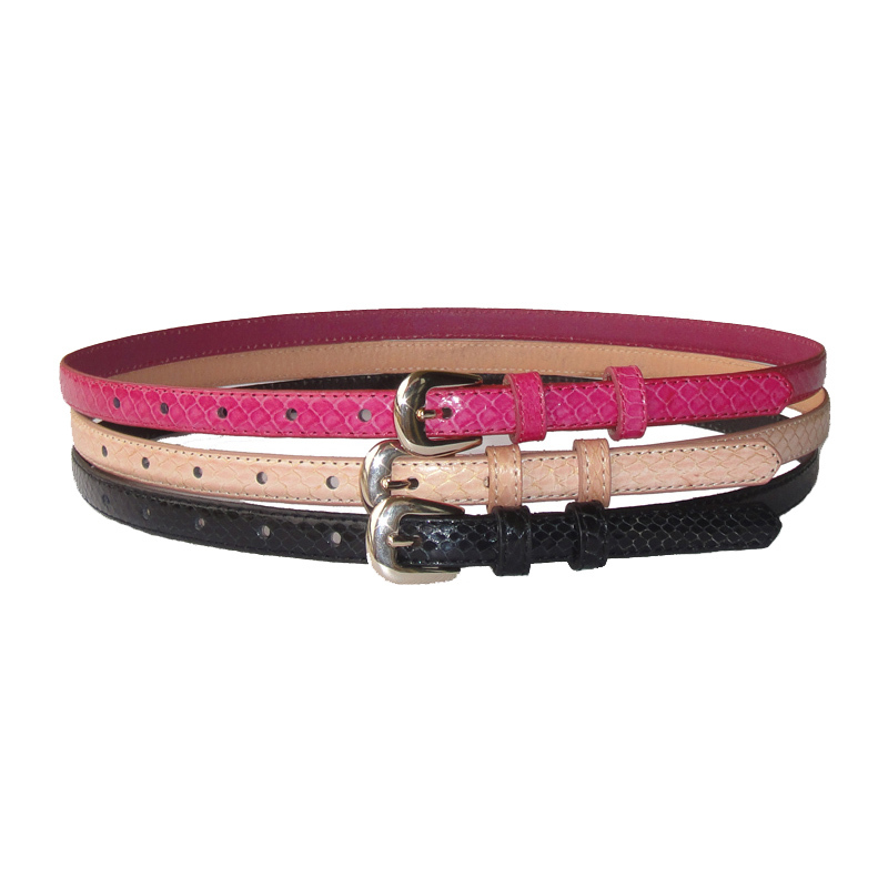 Snake skin belt female thin belt genuine leather candy color fashion all-match elegant brief 1120