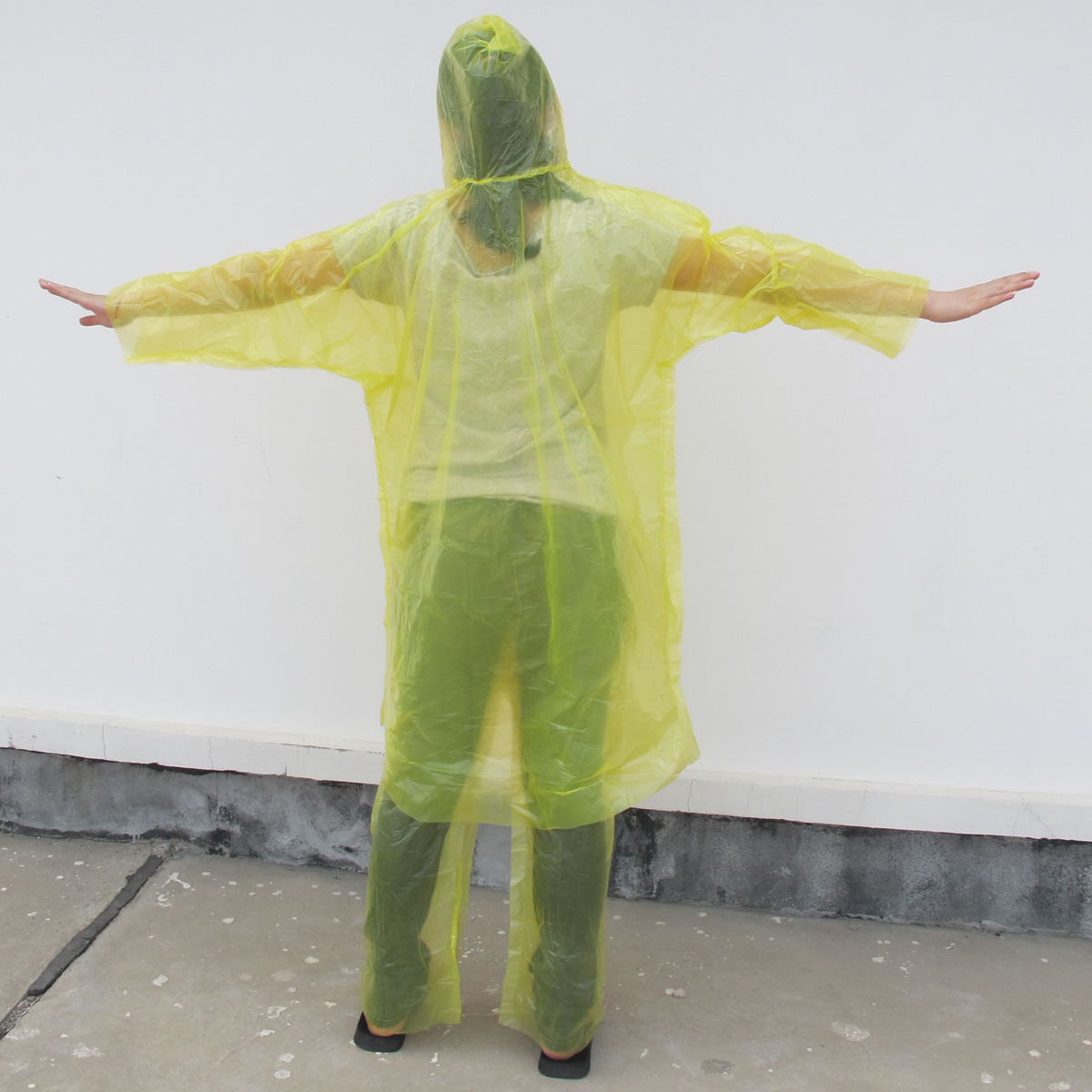 Snlak thickening plus size disposable raincoat rain pants set poncho