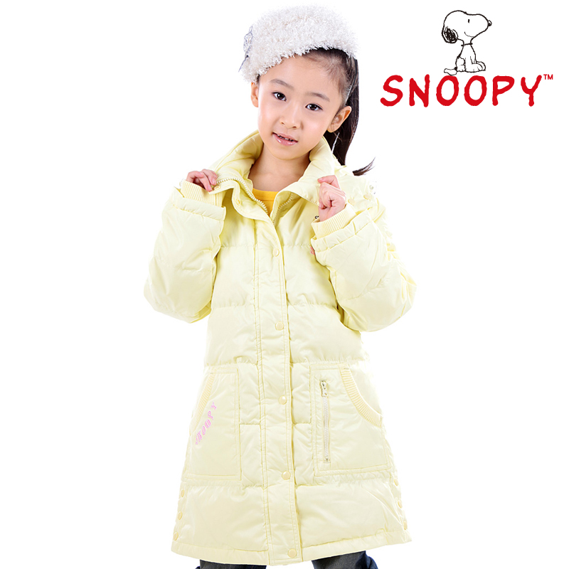 Snoopy SNOOPY female child medium-long slim down coat child down coat 8st19
