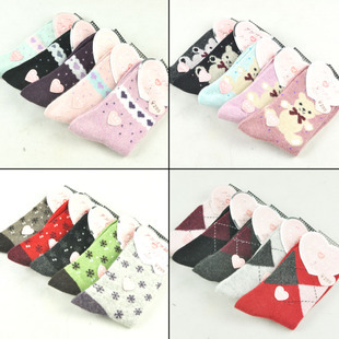 Snowflakes fawn couples socks cute cartoon upset rabbit hair socks/freeshipping