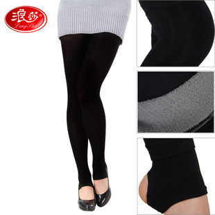 Socks autumn and winter women's 6800d bamboo charcoal fiber thermal step on the foot tights thickening plus velvet