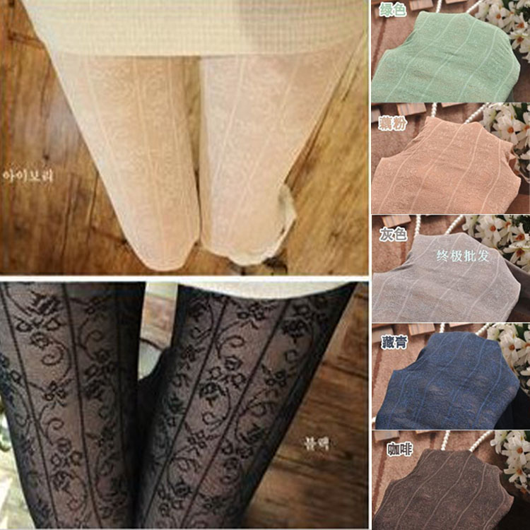 Socks bars slimming lace flower pantyhose white female stockings tight FREE SHIPPING