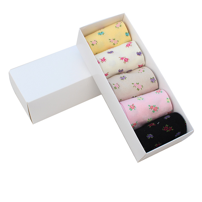 Socks female small 100% cotton comfortable socks gift box socks 5pairs/set