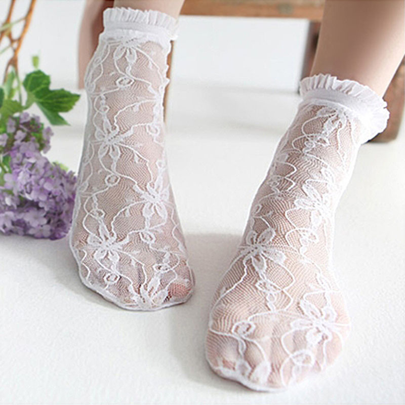 Socks lace socks cutout fishnet stockings summer female short stockings candy color multicolour socks ds10