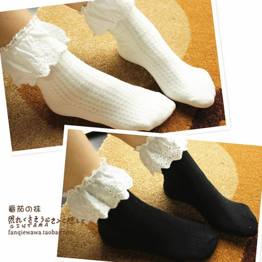 Socks laciness sock 100% cotton 100% cotton lace socks