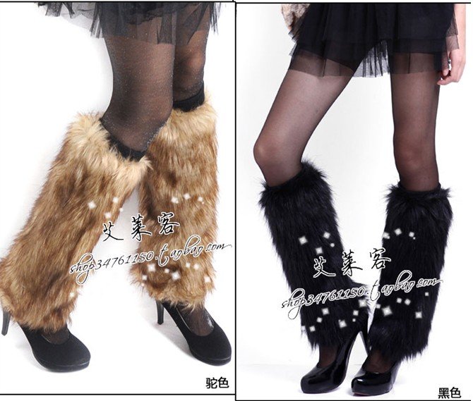 Socks sock plush fur boots sleeve leg sleeve high 40CM