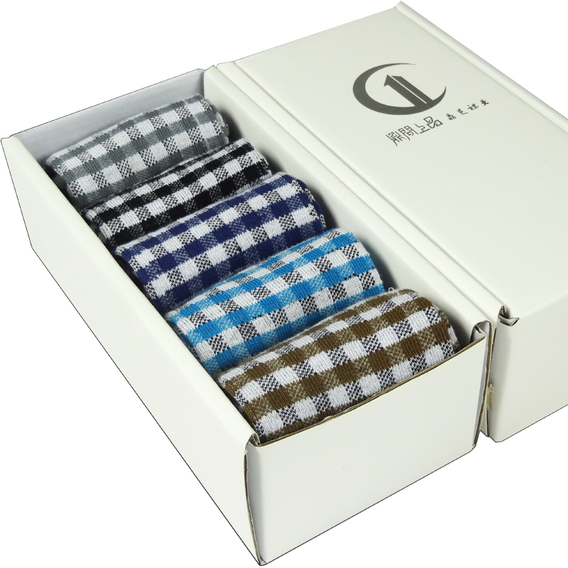 Socks socks 100% cotton candy color plaid series women's knee sock gift box set free shipping high quality