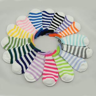 Socks women's summer socks cartoon sock slippers candy color sock stripe socks shallow mouth socks