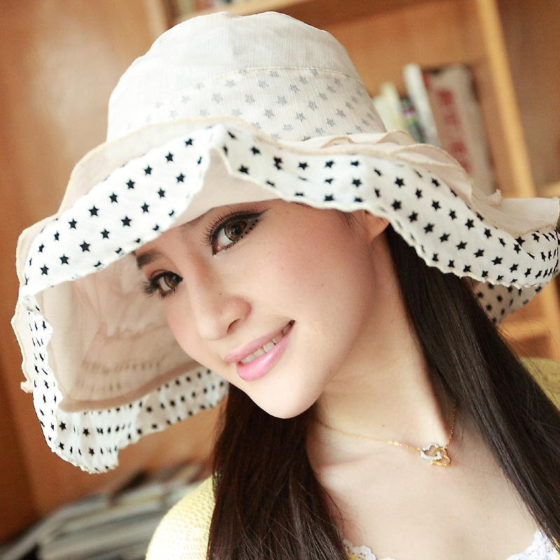Soft bow sunbonnet layered dress sun hat women's sun hat