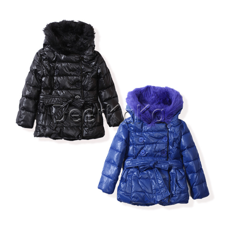Soft-bristle with a hood girls clothing down coat 3 - 11