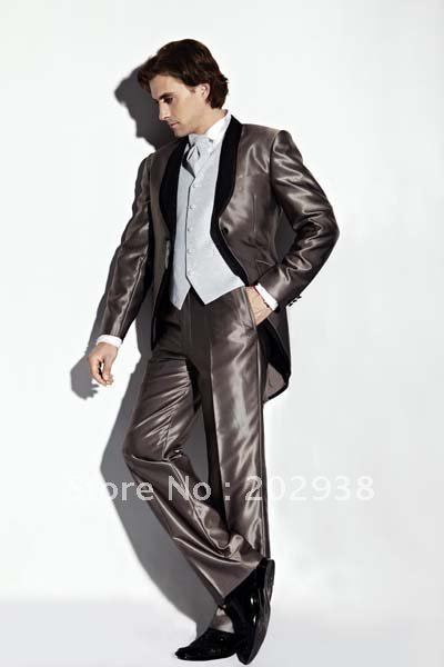 solid color 5pcs sets (Jacket,Pants,belt,bow,vest )groom tuxedos