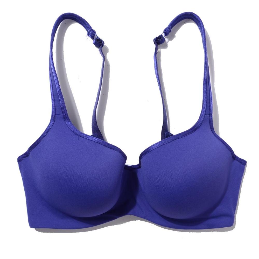 Solid color glossy full cup thin bra plus size large cup shoulder strap underwear bra d-f cup